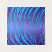 メタリックトラストライプガの紫色の青 タペストリー (正面)