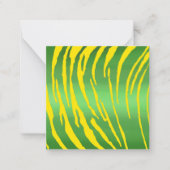 メタリックトラストライプガの緑の黄色 ノートカード (正面)