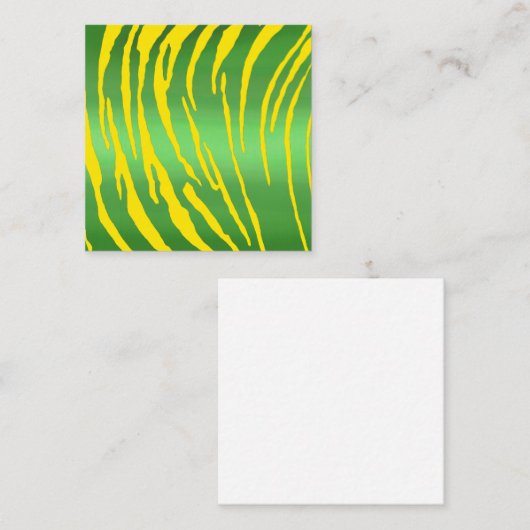 メタリックトラストライプガの緑の黄色 ノートカード (正面/裏面)