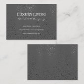 メタリックドットパターングレー 名刺 (正面/裏面)