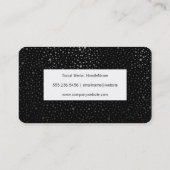 メタリックドットパターン白黒 名刺 (裏面)