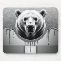 メタリックドリップエフェクトのホッキョクグマの肖像 🐻❄