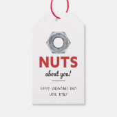 メタリックナットでNuts About Youバレンタインデー ギフトタグ (正面)