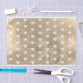 メタリックハートのデコペ結婚にロマンチックな金ゴールド 薄葉紙 (クラフト)