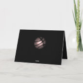 メタリックバケットボールブラックサンキューコーチカード サンキューカード (裏面)