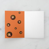 メタリックバスケットボールハッピーバースデー写真 カード (内部)