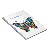 メタリックバタフライ感謝ノート ノートブック (右側)