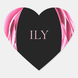 メタリックバラピンクハートシール ハートシール