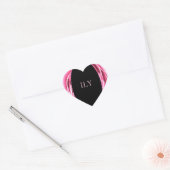 メタリックバラピンクハートシール ハートシール (封筒)