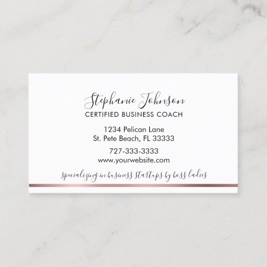 メタリックバラ金ゴールドルクースグリッタードリップボスレディ 名刺 (裏面)