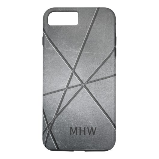 メタリックパターカスタムンのモノグラム電話ケース Case-Mate iPhoneケース (裏面)