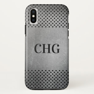 メタリックパターカスタムンのモノグラム電話ケース iPhone X ケース