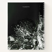 メタリックパーソナライズされたカバーミニマリストのスケッチブック ノートブック (裏面)