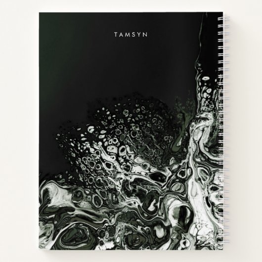 メタリックパーソナライズされたカバーミニマリストのスケッチブック ノートブック (裏面)