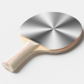 メタリックパーソナライズされたグレイ指示記号モノグラム 卓球ラケット (正面アングル)