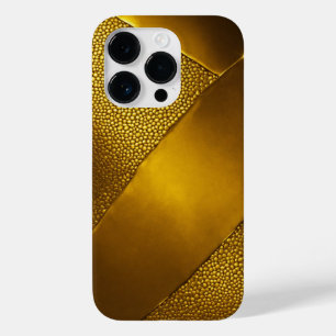 メタリックパーソナライズされたチタン金ゴールド放射状テクスチャ Case-Mate iPhone 14 PROケース