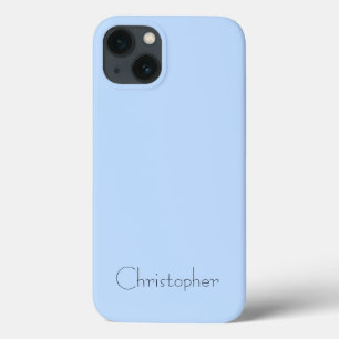 メタリックパーソナライズされたライトブルー放射状テクスチャ iPhone 13ケース
