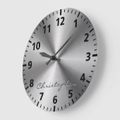 メタリックパーソナライズされたラジアルテクスチャ ラージ壁時計 (傾斜)