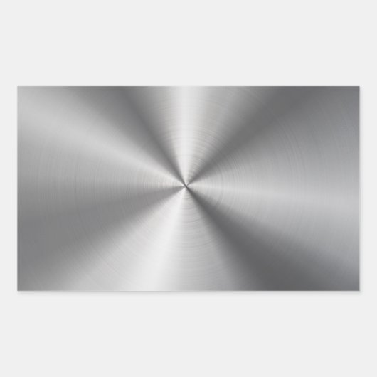 メタリックパーソナライズされたラジアルテクスチャ 長方形シール (正面)