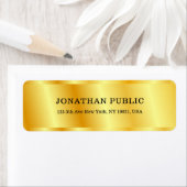 メタリックパーソナライズされたルックフェイク金ゴールドテンプレート ラベル (インサイチュ)