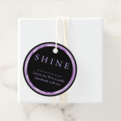 メタリックパープルおよびブラックメッセージカード フェイバータグ (インサイチュ)