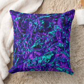 メタリックパープルとティール(緑がかった色) クッション (ブランケット)