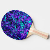 メタリックパープルとティール（緑がかった色） 卓球ラケット (横)