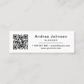 メタリックパープルグラディエント後を追インスタグラムMe QR スキニー名刺 (裏面)