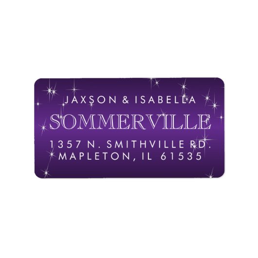 メタリックパープルスターライトデザイン ラベル (正面)