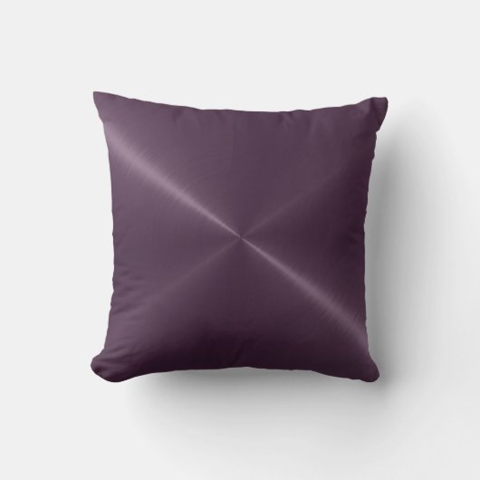 メタリックパープルステンレススチールメタルルック クッション (正面)