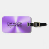 メタリックパープルステンレス鋼の外観 ラゲッジタグ (正面横)