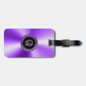 メタリックパープルステンレス鋼の外観 ラゲッジタグ (裏面横)