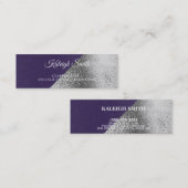 メタリックパープルバイオレットシルバー卒業インサート コーリングカード (正面/裏面)