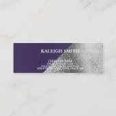 メタリックパープルバイオレットシルバー卒業インサート コーリングカード (裏面)