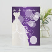メタリックパープルブライダルシャワー 招待状 (スタンド正面)