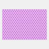 メタリックパープルベリーシェードドットクリスマス ラッピングペーパーシート (正面3)