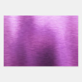 メタリックパープルベリーシェードドットクリスマス ラッピングペーパーシート (正面)