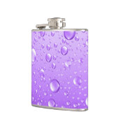 メタリックパープル抽象芸術雨滴 フラスク (左)