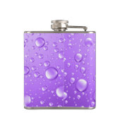 メタリックパープル抽象芸術雨滴 フラスク (裏面)