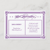 メタリックパープル&金ゴールド エンクロージャーカード (裏面)