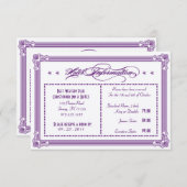 メタリックパープル&金ゴールド エンクロージャーカード (正面/裏面)