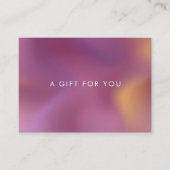 メタリックピグラデーションックギフト券 名刺 (正面)