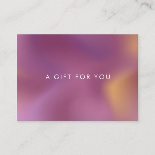 メタリックピグラデーションックギフト券 名刺 (正面)