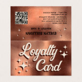 メタリックピンクのアイシャドウロイヤリティカード 名刺 (外部フラット)