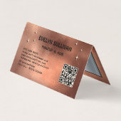 メタリックピンクのアイシャドウロイヤリティカード 名刺 (裏面)