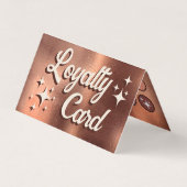 メタリックピンクのアイシャドウロイヤリティカード 名刺 (正面)