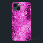 メタリックピンクシークンズルックディスコ鏡 きらきら光る iPhone 13ケース<br><div class="desc">光沢のある人気があるメタリックシーケンス見えるホットピンクトーンdiscoスタイルiPhone 4/4Sケースカバー。レトロ70のディスコのボールの鏡と輝きらきら光るきを持つ。このデザインを多くのトーンで探す。紫の青の緑のピンクと要求することができますあなたの色お気に入りの。それは画像パターンであり、実際の順序ではない。</div>