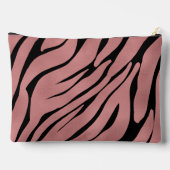 メタリックピンクゼブラストライプパターン アクセサリーポーチ (裏面)