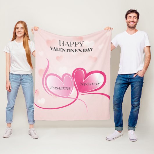 メタリックピンクハート フリースブランケット (インサイチュ)