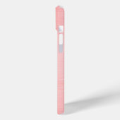 メタリックピンク鋼彫刻モノグラム Case-Mate iPhoneケース (裏面 / 左)